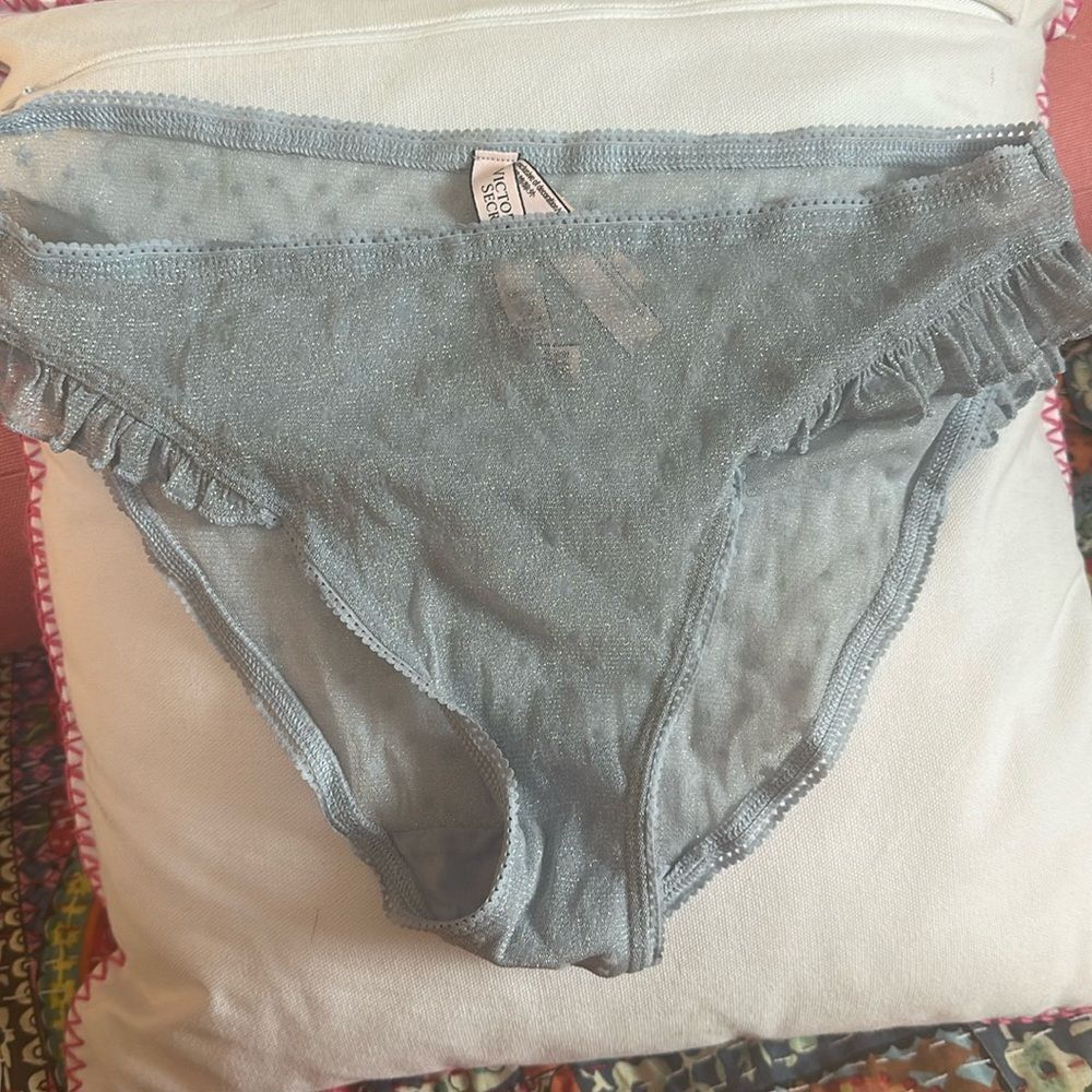 NWT Victoria's Secret Gray Lace bikini underwear